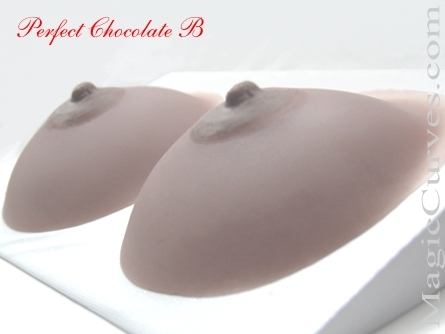 Perfect Chocolate B Cup Silicone Breast Forms - 02