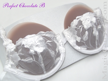 Perfect Chocolate B Cup Silicone Breast Forms - 04