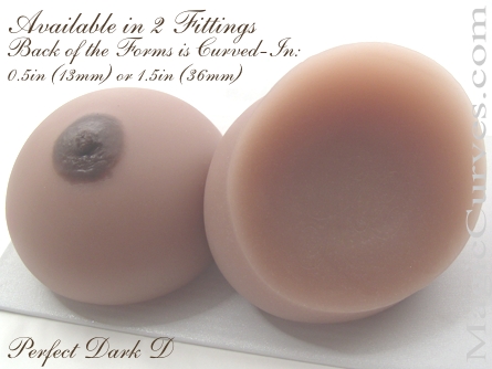 Perfect Dark D Cup Silicone Breast Forms - 03