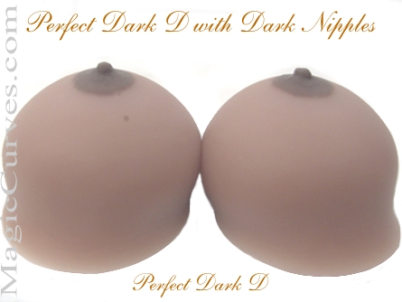 Perfect Dark D Cup Silicone Breast Forms - 08