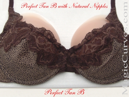 Perfect Tan B Cup Silicone Breast Forms - 01