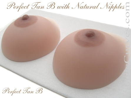 Perfect Tan B Cup Silicone Breast Forms - 02