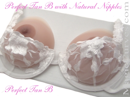 Perfect Tan B Cup Silicone Breast Forms - 04