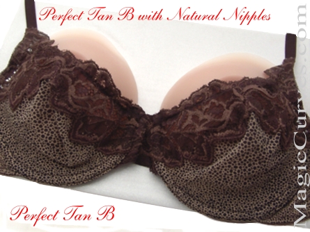 Perfect Tan B Cup Silicone Breast Forms - 06