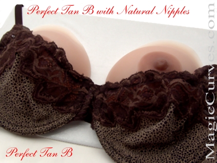 Perfect Tan B Cup Silicone Breast Forms - 07