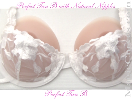 Perfect Tan B Cup Silicone Breast Forms - 08