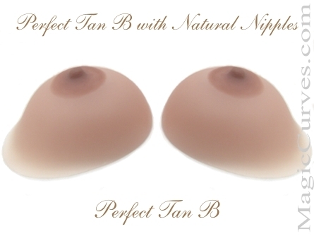 Perfect Tan B Cup Silicone Breast Forms - 09