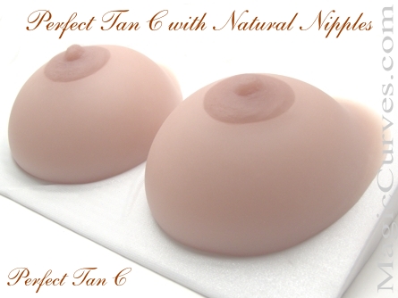 Perfect Tan C Cup Silicone Breast Forms - 02
