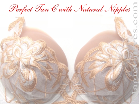 Perfect Tan C Cup Silicone Breast Forms - 06