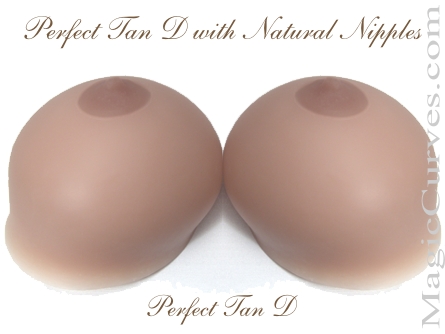 Perfect Tan D Cup Silicone Breast Forms - 03