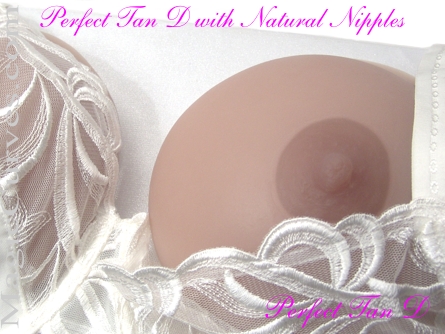 Perfect Tan D Cup Silicone Breast Forms - 04